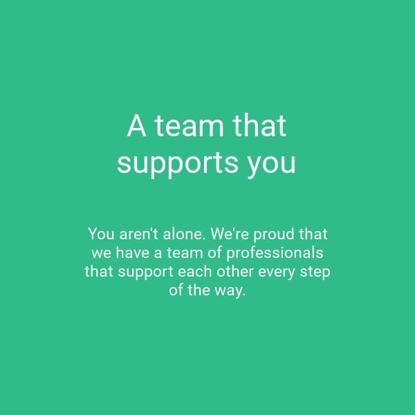 a team that supports you